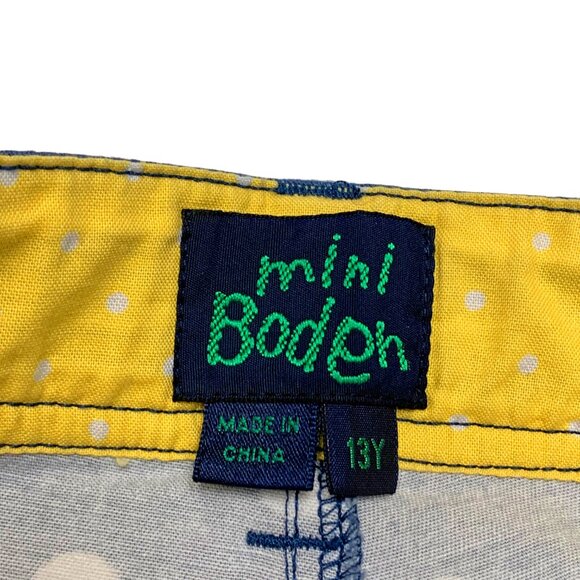 Mini Boden Blue with White Polka Crop Pants Girls Size‎ 13 Y - Picture 2 of 12